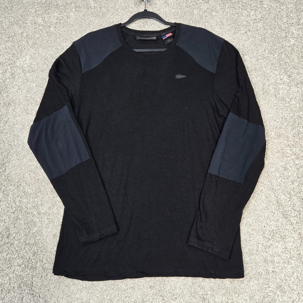 GORUCK 24/7 Merino wool Tee Mens Large Black Long Sleeve Rucking Shirt USA Made